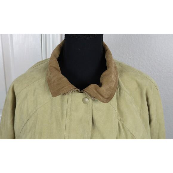 Vintage 90s Jacqueline Ferrar Barn Chore Anorak Parka Cinched Tie Jacket Coat M - Picture 4 of 9